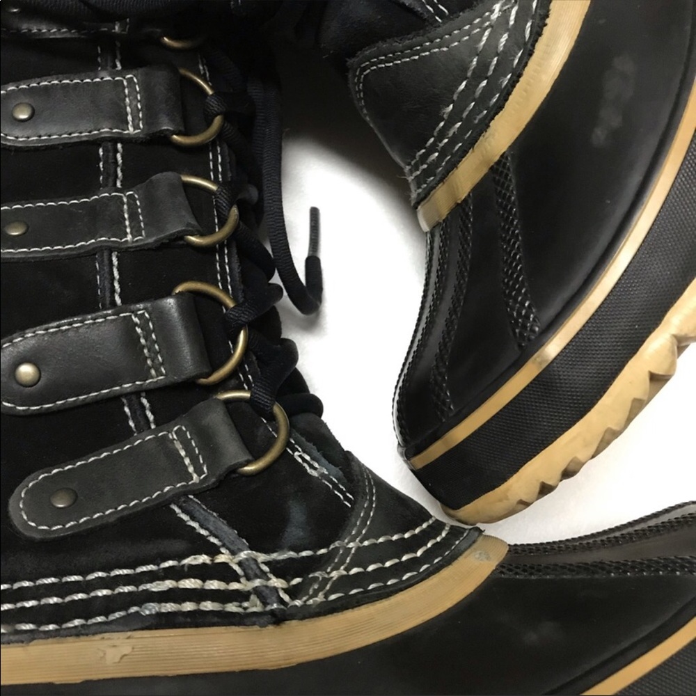 Sorel Black Winter & Rain Boots with Fur Trim - Picture 7 of 8